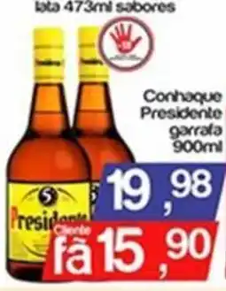 Supermercados Gricki Conhaque presidente garrafa oferta