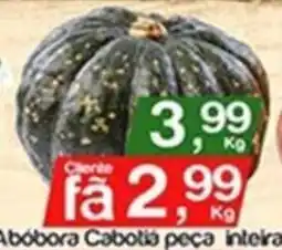 Supermercados Gricki Abóbora Cabolíia peça inteira oferta