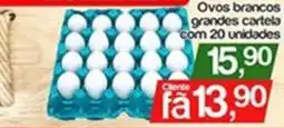 Supermercados Gricki Ovos brancos grandes cartela oferta