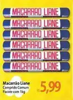 Atacadão Liane - macarrão liane comprido comum pacote com 1kg oferta