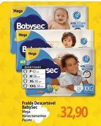 Atacadão Mega - fralda descartável babysec oferta
