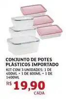 Assaí Atacadista Importado - conjunto de potes plasticos oferta