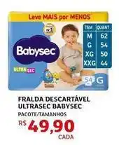 Assaí Atacadista Babysec - fralda descartável ultrasec oferta