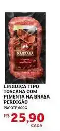 Assaí Atacadista Perdigão - linguiça tipo toscana com pimenta na brasa oferta