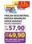 Assaí Atacadista Huggies - fralda descartável rápida absorcao hiper oferta