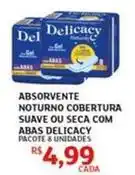 Assaí Atacadista Q delicia - absorvente noturno cobertura suave ou seca com abas oferta