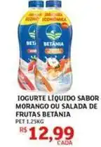 Assaí Atacadista Betânia - iogurte liquido sabor morango ou salada de frutas oferta