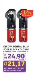 Assaí Atacadista Colgate - escova dental slim soft black oferta