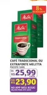 Assaí Atacadista Melitta - café tradicional ou extraforte oferta