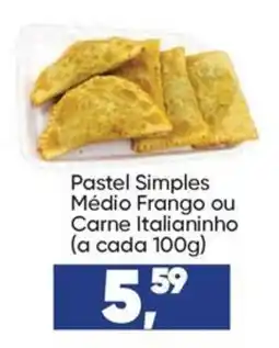 Imec Supermercados Pastel simples médio frango ou carne italianinho oferta