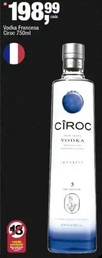 Frangolândia Vodka Francesa Ciroc oferta