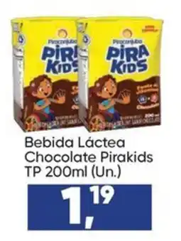Imec Supermercados Bebida Láctea Chocolate Pirakids oferta