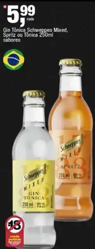 Frangolândia Gin Tônica Schweppes Mixed, Spritz ou Tônica 250ml sabores oferta