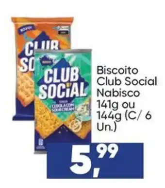 Imec Supermercados Biscoito club social oferta