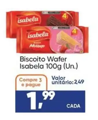 Imec Supermercados Biscoito Wafer Isabela oferta