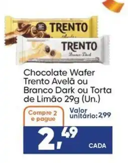 Imec Supermercados Chocolate wafer trento avelã ou branco dark ou torta de limão oferta