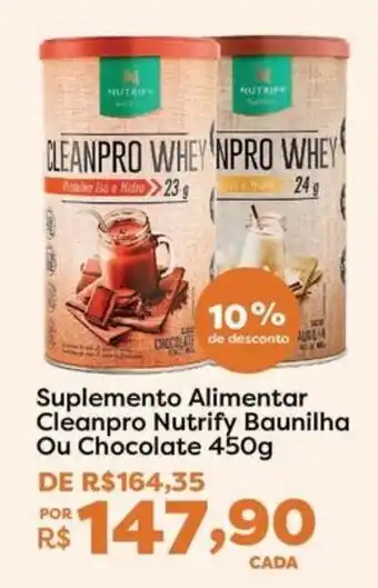 Suplemento Alimentar Cleanpro Nutrify Baunilha Ou Chocolate