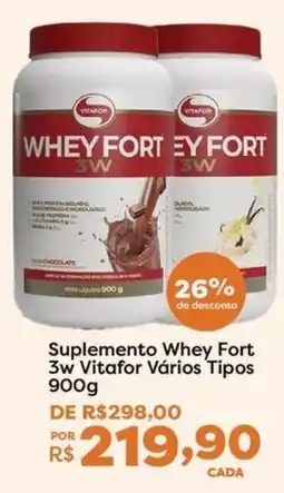 Mercadinhos São Luiz Suplemento Whey Fort 3w Vitafor Vários Tipos oferta