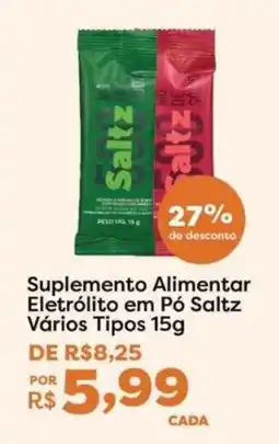 Mercadinhos São Luiz Suplemento Alimentar Eletrólito em Pó Saltz Vários Tipos oferta