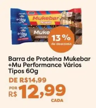 Barra de Proteína Mukebar +Mu Performance Vários Tipos