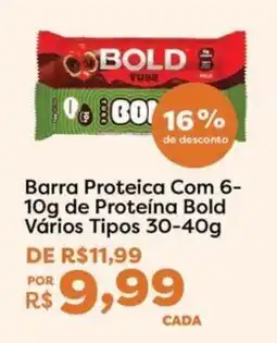 Mercadinhos São Luiz Barra Proteica Com 6-10g de Proteina Bold Vários Tipos oferta