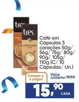 Imec Supermercados Café em Cápsulas 3 corações oferta