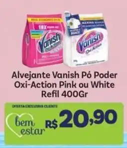 Covabra Supermercados Alvejante Vanish Pó Poder Oxi-Action Pink ou White oferta