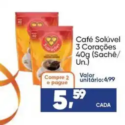 Imec Supermercados Café Solúvel 3 Corações oferta