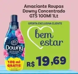 Covabra Supermercados Amaciante Roupas Downy Concentrado GTS 100ML 1Lt oferta