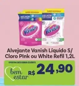 Covabra Supermercados Alvejante Vanish Líquido S/ Cloro Pink ou White Refil 1,2L oferta