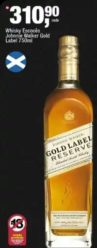 Frangolândia Whisky Escocês Johnnie Walker Gold Label oferta