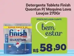 Covabra Supermercados Detergente Tablete Finish Quantun P/ Maquina Lava Louças oferta