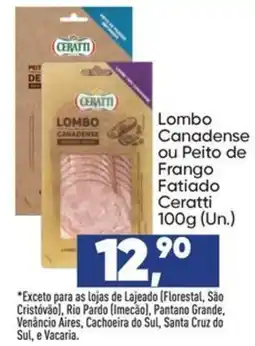 Imec Supermercados Lombo canadense ou peito de frango fatiado oferta