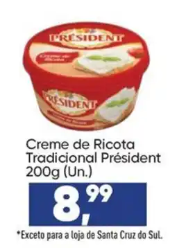 Imec Supermercados Creme de Ricota Tradicional Président oferta