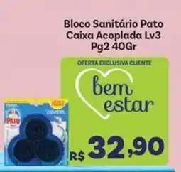 Covabra Supermercados Bloco Sanitário Pato Caixa Acoplada Lv3 Pg2 40Gr oferta