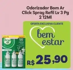 Covabra Supermercados Odorizador bom ar click spray refil lv 3 oferta