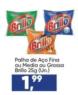 Imec Supermercados Palha de Aço Fina ou Média ou Grossa Brillo oferta