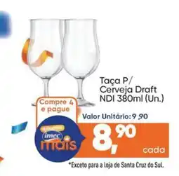 Imec Supermercados Taça P/ Cerveja Draft NDI oferta