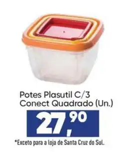 Imec Supermercados Potes Plasutil C/3 Conect Quadrado oferta
