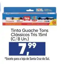 Imec Supermercados Tinta Guache Tons Clássicos Tris oferta