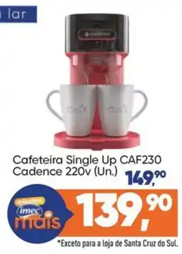 Imec Supermercados Cafeteira Single Up CAF230 Cadence oferta