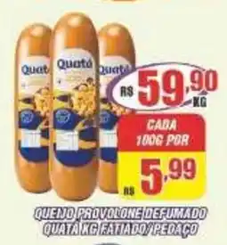Violeta Supermercados Queijo provolone defumado quata kg fatiado/pedaco oferta