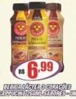 Violeta Supermercados bebida láctea 3 corações oferta