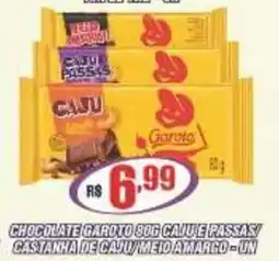 Violeta Supermercados chocolate garoto 80g caju passas/ castanha de caju/mei amargo oferta