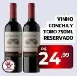 Safra Supermercados vinho concha y toro 750ml reservado oferta
