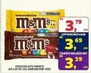 Roldão M&m's - chocolate ao leite ou amendoim oferta
