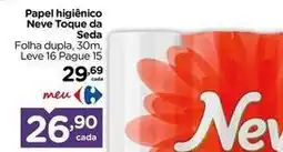 Carrefour Neve - papel higiênico toque da seda oferta