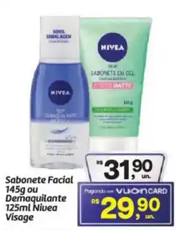 Fort Atacadista Sabonete Facial ou Demaquilante Nivea Visage oferta