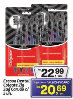 Fort Atacadista Escova Dental Colgate Zig Zag Carvão oferta