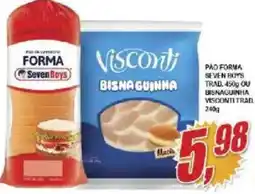 Vianense Supermercados Pão forma seven boys trad ou bisnaguinha visconti trad oferta